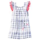 Girls 4-8 Carter's Tassel Trim Plaid Dress, Size: 6
