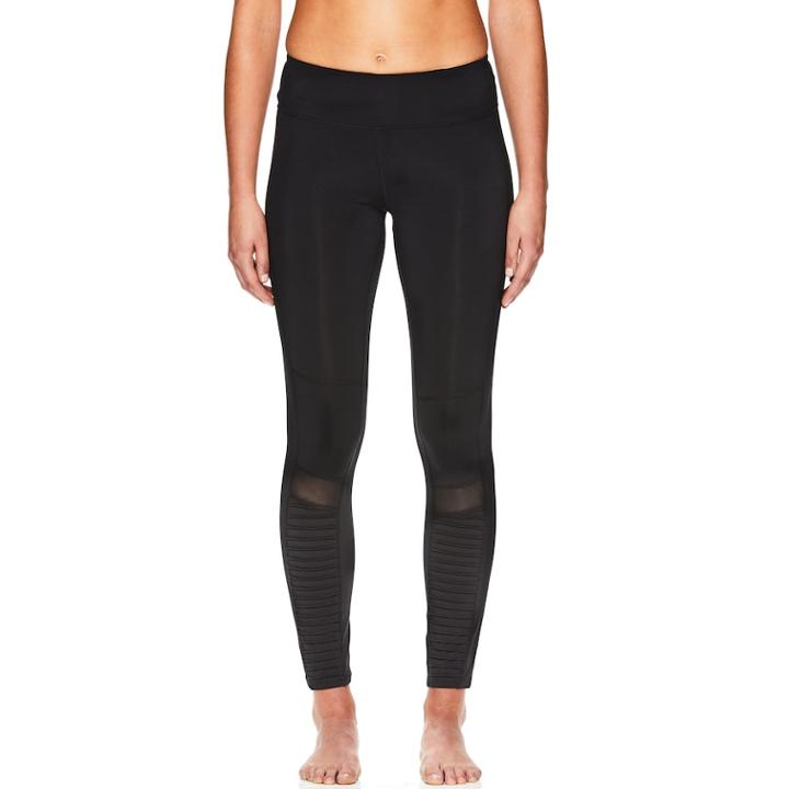 Women's Gaiam Om Moto Yoga Leggings, Size: Large, Oxford