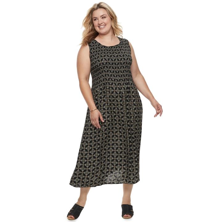 Plus Size Croft & Barrow&reg; Smocked Tank Dress, Women's, Size: 3xl, Med Beige
