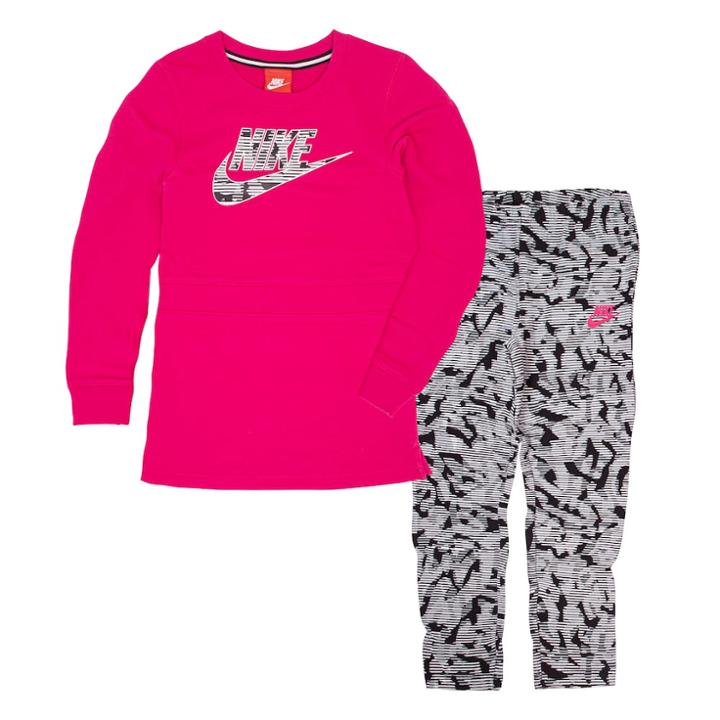 Girls 4-6x Nike Long-sleeved Dress & Leggings Set, Size: 5, Oxford