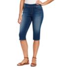 Women's Gloria Vanderbilt Avery Pull-on Skimmer Capris, Size: 14, Light Blue