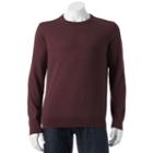 Big & Tall Sonoma Goods For Life&trade; Classic-fit Solid Fine Gauge Crewneck Sweater, Men's, Size: 4xb, Dark Red