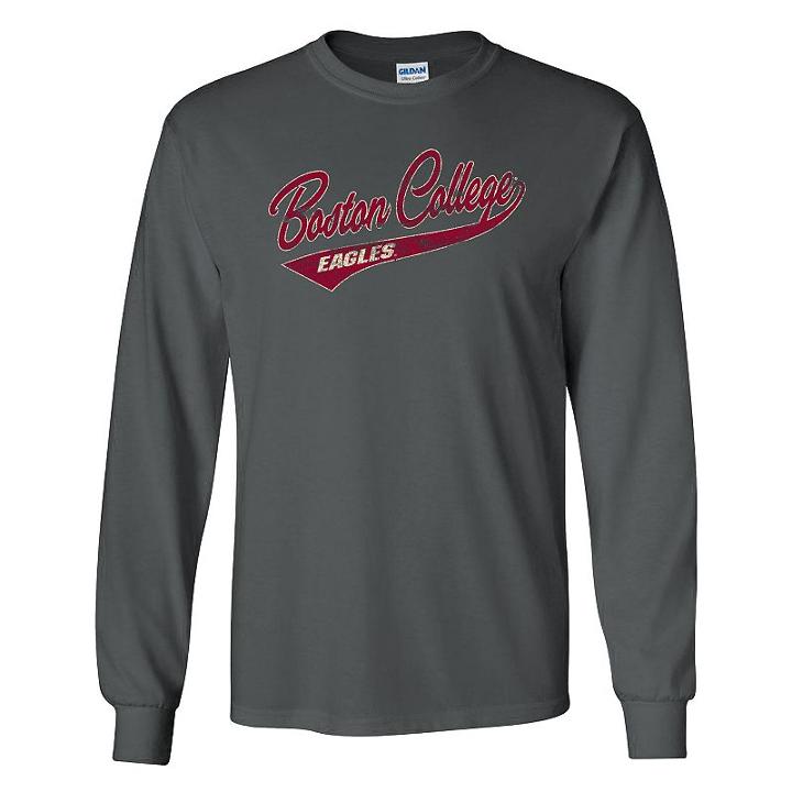 Men's Boston College Eagles Mcfly Long-sleeve Tee, Size: Medium, Grey (charcoal)