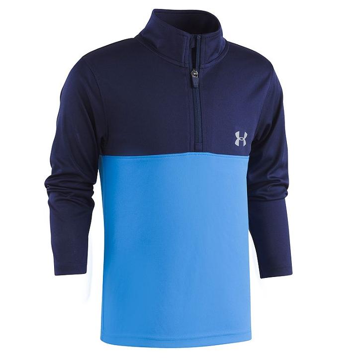 Boys 4-7 Under Armour 1/4-zip Pullover Mock Neck Top, Size: 6, Brt Blue
