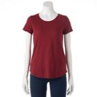 Women's Sonoma Goods For Life&trade; Essential Print Tee, Size: Medium, Dark Red