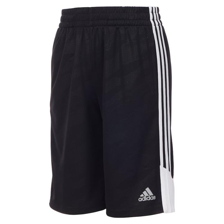 Boys 4-7x Adidas Climalite Moto Camouflage Embossed Pieced Shorts, Size: 7x, Black