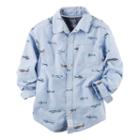 Boys 4-8 Carter's Oxford Airplane & Helicopter Printed Button-down Shirt, Boy's, Size: 6, Ovrfl Oth