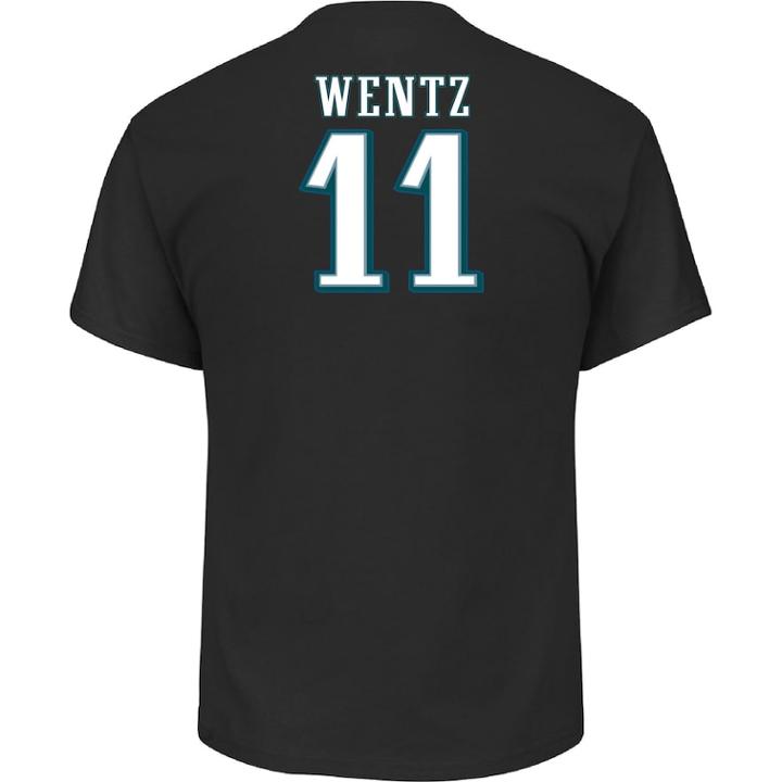 Men's Philadelphia Eagles Carson Wentz Super Bowl Lii Bound Eligible Receiver Tee, Size: Large, Oxford