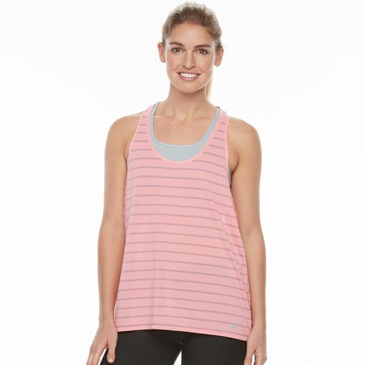 Women's Nike Dry Training 2-in-1 Racerback Sports Bra & Tank, Size: Large, Drk Orange