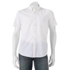 Men's Sonoma Goods For Life&trade; Modern-fit Solid End-on-end Button-down Shirt, Size: Medium, White