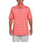 Men's Pebble Beach Classic-fit Striped Performance Golf Polo, Size: Small, Dark Pink