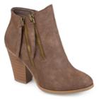Journee Collection Vally Women's Ankle Boots, Size: Medium (8.5), Med Brown