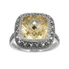 Lavish By Tjm Sterling Silver Canary Cubic Zirconia Ring - Made With Swarovski Marcasite, Women's, Size: 9, Yellow