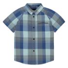 Boys 4-7 Hurley Raglan Short Sleeve Woven Plaid Shirt, Boy's, Size: 5, Light Blue