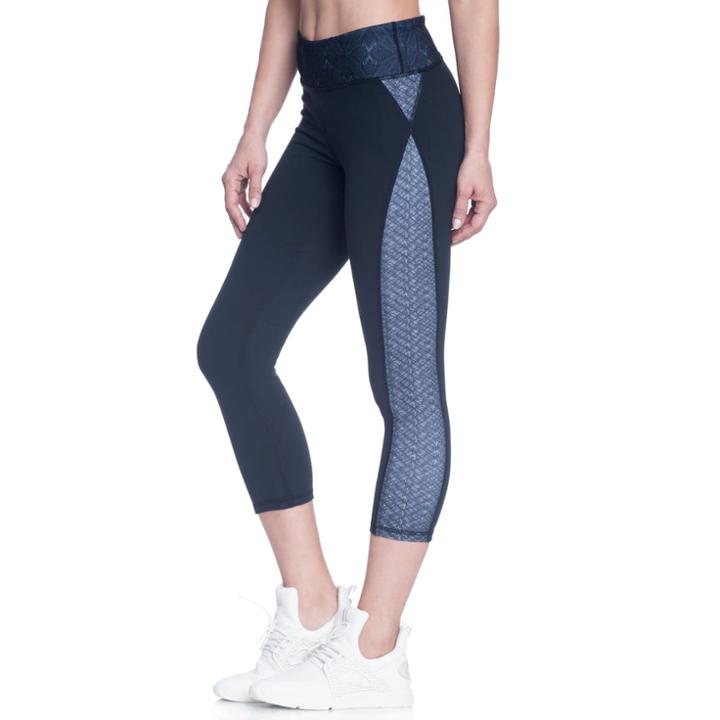 Women's Gaiam Om Luxe Yoga Capri Leggings, Size: Small, Oxford