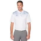 Men's Grand Slam On Course Spacedye Argyle Print Golf Polo, Size: Large, White