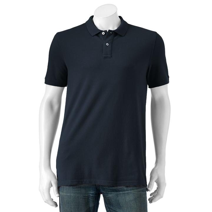 Men's Sonoma Goods For Life&trade; Flexwear Slim-fit Solid Pique Polo, Size: Xxl, Blue