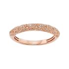 1/5 Carat T.w. Igl Certified Diamond 14k Gold Art Deco Wedding Ring, Women's, Size: 6, Pink