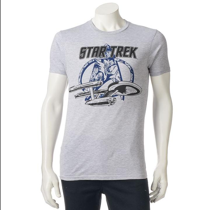 Men's Star Trek Tee, Size: Large, Grey Other