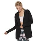 Women's Tek Gear&reg; Hooded Wrap Cardigan, Size: Medium, Black