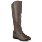 Journee Collection Sleek Women's Riding Boots, Girl's, Size: 7.5, Brown