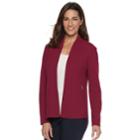 Women's Dana Buchman Zipper-accent Ponte Jacket, Size: Xxl, Dark Red