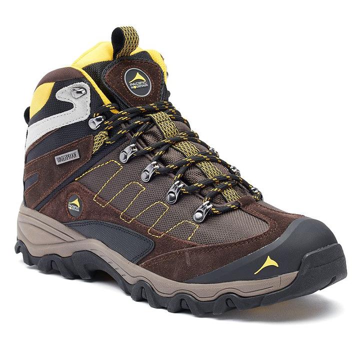 Pacific Mountain Edge Men's Waterproof Hiking Boots, Size: Medium (13), Brown