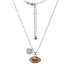 Texas Longhorns Sterling Silver Team Logo & Crystal Football Pendant Necklace, Women's, Size: 18, Multicolor