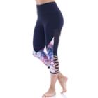 Women's Balance Collection Esme Strappy Hem Capri Leggings, Size: Xl, Oxford