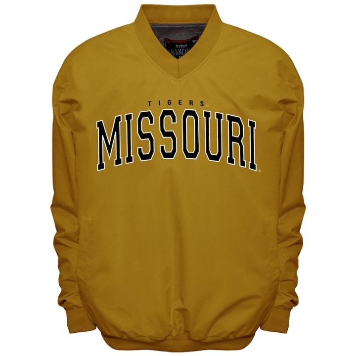 Men's Franchise Club Missouri Tigers Members Windbreaker Pullover, Size: Large, Yellow
