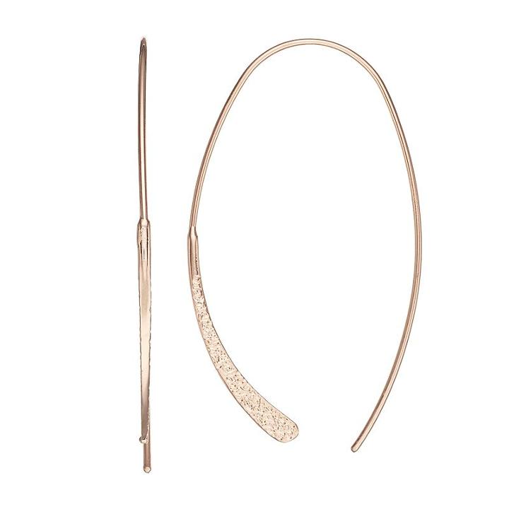 Jennifer Lopez Textured Threader Earrings, Women's, Dark Pink