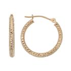 New York Gold Designs 10k Gold Hoop Earrings, Women's, Yellow