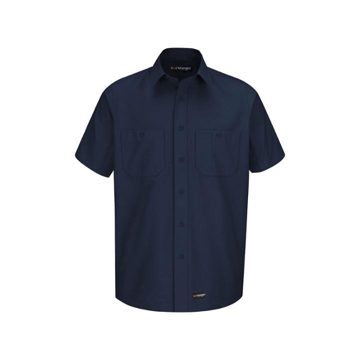 Men's Wrangler Workwear Work Shirt, Size: Small, Blue
