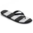 Tek Gear&reg; Women's Rugby Striped Flip-flops, Size: Small, White Oth