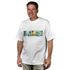 Men's Newport Blue Tropical Graphic Tee, Size: Large, White