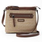 Dana Buchman Gracie Straw Crossbody Bag, Women's, Beig/green (beig/khaki)