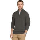 Men's Izod Newport Regular-fit Cable-knit Quarter-zip Pullover, Size: Xxl, Dark Grey