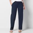 Women's Sonoma Goods For Life&trade; Straight-leg Linen Blend Pants, Size: 10, Dark Blue