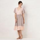 Women's Lc Lauren Conrad Mix Print Midi Dress, Size: Large, Pink