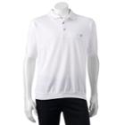 Men's Safe Harbor Solid Textured Banded-bottom Polo, Size: Xl, White