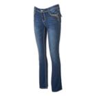 Juniors' Vanilla Star Faded Embellished Bootcut Jeans, Girl's, Size: 0, Blue