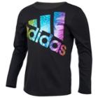 Girls 7-16 Adidas Long Sleeve Colors Ignite Tee, Size: Large, Black