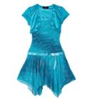 Girls 7-16 & Plus Size Iz Amy Byer Mock-bolero Shirred Dress, Girl's, Size: 18 1/2, Blue