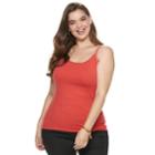 Juniors' Plus Size So&reg; Satin-trim Camisole, Teens, Size: 3xl, Med Pink