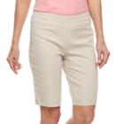 Women's Croft & Barrow&reg; Polished Pull-on Bermuda Shorts, Size: 12, Lt Brown