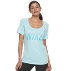 Women's Nike Dry Training Short Sleeve Graphic Tee, Size: Medium, Blue Other