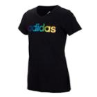 Girls 7-16 Adidas Climalite Rainbow-foil Print Logo Graphic Tee, Size: Medium, Multicolor