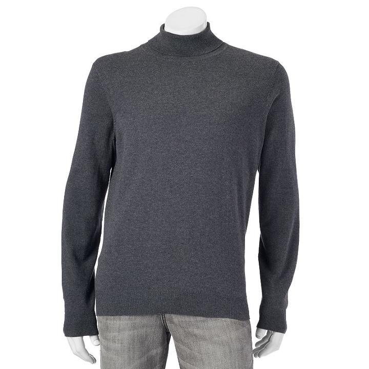Big & Tall Croft & Barrow&reg; Classic-fit Turtleneck Sweater, Men's, Size: 4xb, Dark Grey