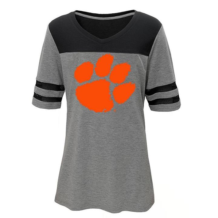 Juniors' Clemson Tigers Football Tee, Women's, Size: Small, Orange