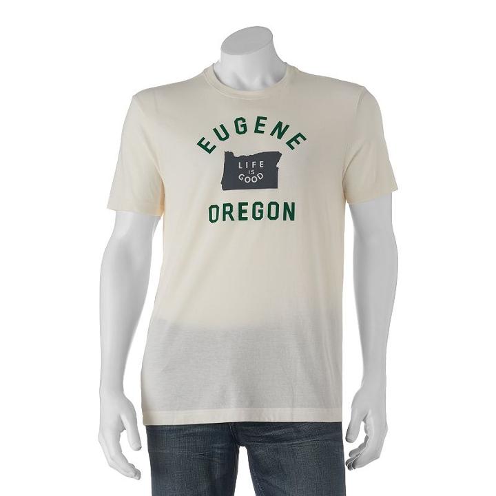 Men's Life Is Good Eugene Tee, Size: Xl, White Oth